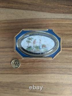 Boite dragees carton XIXe scene galante miniature Napoleon III