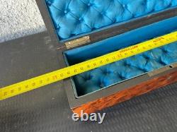 Boîte marqueterie ronce noyer bois noirci laiton Napoléon III XIXè