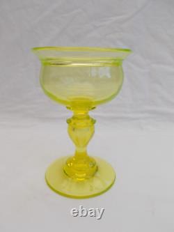 Bol A Sangsues Ouraline Napoleon 3 XIX Antique Uranium Glass Urane Uranglas