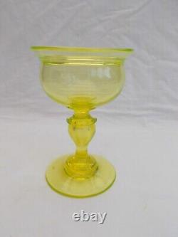 Bol A Sangsues Ouraline Napoleon 3 XIX Antique Uranium Glass Urane Uranglas