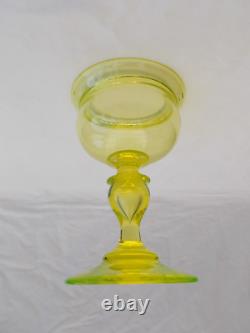 Bol A Sangsues Ouraline Napoleon 3 XIX Antique Uranium Glass Urane Uranglas