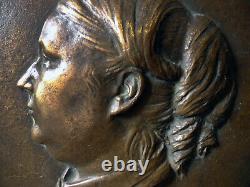 Bouchon Brandely, portrait princesse Mathilde, médaillon bronze, XIXe