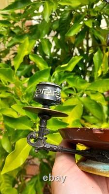 Bougeoir XIXe Napoléon III Bronze Marbre Style Néo Grec Antique Statuette