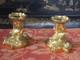 Bougeoirs Bout De Table Style Rocaille Louis Xv Bronze Doré, Xixe Napoleon Iii