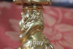 Bougeoirs bout de table Style Rocaille Louis XV Bronze Doré, XIXe Napoleon III