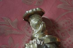 Bougeoirs bout de table Style Rocaille Louis XV Bronze Doré, XIXe Napoleon III