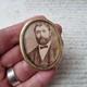 Broche M&eacute;daillon Xix&egrave; Porte Photo Plaqu&eacute; Or Napol&eacute;on Iii Victorian Brooch 19thc