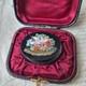 Broche Micro Mosaïque Colombe Fleurs Xixè Avec Ecrin Micromosaic Jewel 19thc
