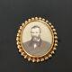 Broche Portrait Napoléon Iii Xixè Photo Plaqué Or Nacre Victorian Brooch 19thc