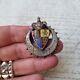 Broche Xixè Argent Email Reine Victoria Couronne Royale Victorian Jewel 19thc