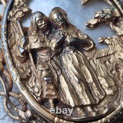 Broche XIXè Nacre Pomponne Troubadour Napoléon III French Victorian Brooch 19thC