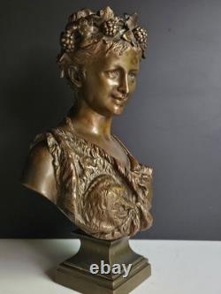 Bronze Jean Bulio XIX Allegorie Du Printemps Era Napoleon III