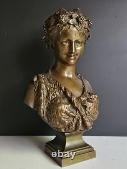 Bronze Jean Bulio XIX Allegorie Du Printemps Era Napoleon III