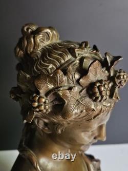 Bronze Jean Bulio XIX Allegorie Du Printemps Era Napoleon III
