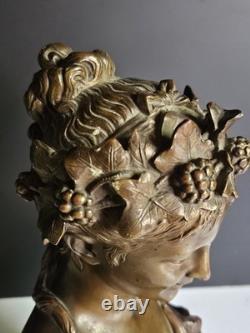 Bronze Jean Bulio XIX Allegorie Du Printemps Era Napoleon III