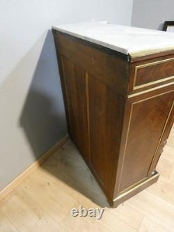 Buffet à hauteur d'appui Napoléon III en palissandre marqueterie de laiton XIX