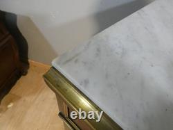 Buffet à hauteur d'appui Napoléon III en palissandre marqueterie de laiton XIX