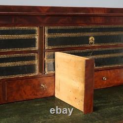 Bureau Napoléon III Ancien Acajou Métal France XIXe Siècle Original
