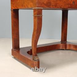 Bureau Napoléon III Ancien Acajou Métal France XIXe Siècle Original