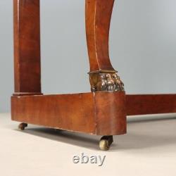 Bureau Napoléon III Ancien Acajou Métal France XIXe Siècle Original