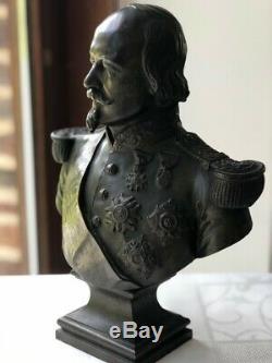 Buste bronze XIXe Napoléon III Alfred Daubrée (1817-1885) (statue signée)