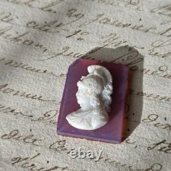 CAMEE Ancien Portrait Homme Cornaline XIXè Napoléon III Victorian Cameo 19thC