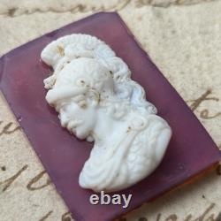 CAMEE Ancien Portrait Homme Cornaline XIXè Napoléon III Victorian Cameo 19thC