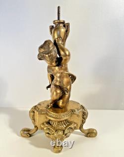 CANDELABRE CHANDELIER GARNITURE CHEMINÉE BRONZE CHÉRUBIN PUTTI XIXè NAPOLÉON III