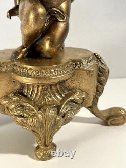 CANDELABRE CHANDELIER GARNITURE CHEMINÉE BRONZE CHÉRUBIN PUTTI XIXè NAPOLÉON III