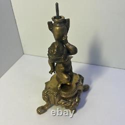 CANDELABRE CHANDELIER GARNITURE CHEMINÉE BRONZE CHÉRUBIN PUTTI XIXè NAPOLÉON III