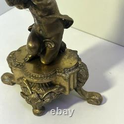 CANDELABRE CHANDELIER GARNITURE CHEMINÉE BRONZE CHÉRUBIN PUTTI XIXè NAPOLÉON III