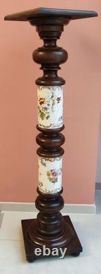 COLONNE SELLETTE NAPOLEON III NOYER ET FAIENCE KG LUNEVILLE SARREGUEMINES XIXè