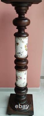 COLONNE SELLETTE NAPOLEON III NOYER ET FAIENCE KG LUNEVILLE SARREGUEMINES XIXè COLONNE SELLETTE NAPOLEON III NOYER ET FAIENCE KG LUNEVILLE SARREGUEMINES XIXè