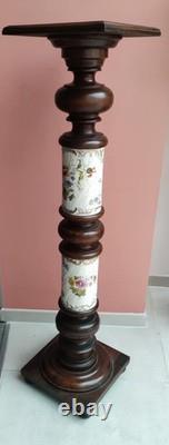 COLONNE SELLETTE NAPOLEON III NOYER ET FAIENCE KG LUNEVILLE SARREGUEMINES XIXè