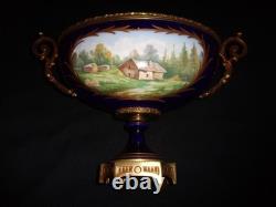 COUPE VASE STYLE PORCELAINE DE SEVRES / SIGNE E. FROGER / XIXe NAPOLEON III