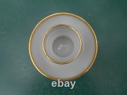 CRACHOIR ET SON GOBELET OPALINE PTE DE RIZ ET OR BACCARAT XIX ème NAPOLÉON III