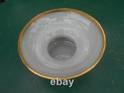 CRACHOIR ET SON GOBELET OPALINE PTE DE RIZ ET OR BACCARAT XIX ème NAPOLÉON III