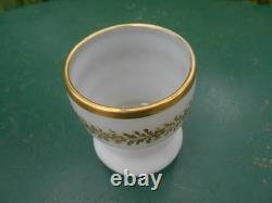 CRACHOIR ET SON GOBELET OPALINE PTE DE RIZ ET OR BACCARAT XIX ème NAPOLÉON III