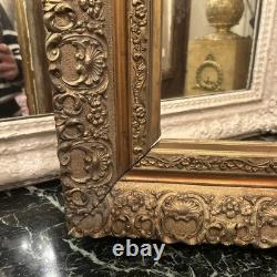 Cadre Ancien Bois Doré XIX Ème s Napoléon III A restaurer Peinture décoration