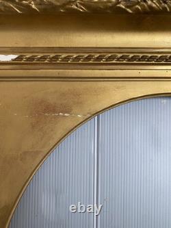 Cadre Ancien Doré Louis XVI Napoléon III XIX Oval 8F 46 X 38 Cm Ou 50 X 40