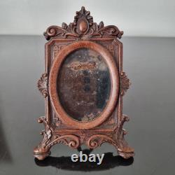 Cadre Ancien en Gutta Percha Napoléon III Milieu XIXè French Victorian
