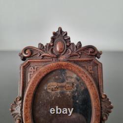 Cadre Ancien en Gutta Percha Napoléon III Milieu XIXè French Victorian