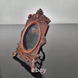 Cadre Ancien en Gutta Percha Napoléon III Milieu XIXè French Victorian