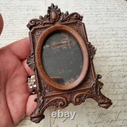 Cadre Ancien en Gutta Percha Napoléon III Milieu XIXè French Victorian