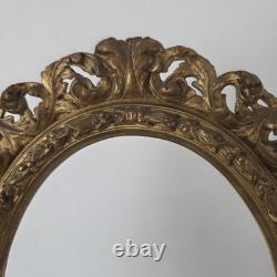 Cadre Bois Doré Ancien Italien XIXè Très Bon Etat Dorure D'Origine