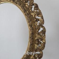 Cadre Bois Doré Ancien Italien XIXè Très Bon Etat Dorure D'Origine