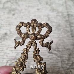 Cadre Bronze Ruban Noué XIXè Idéal Pour Miniature French Victorian