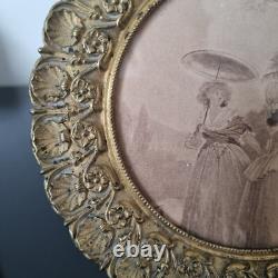 Cadre Bronze Second Empire XIXè Idéal Pour Portrait Peint French Victorian
