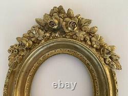 Cadre En Bronze Dore Napoleon III Xixe Decor Floral E695