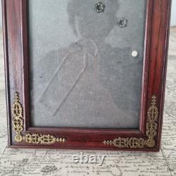 Cadre Style Empire XIXè Acajou et Bronze French Victorian